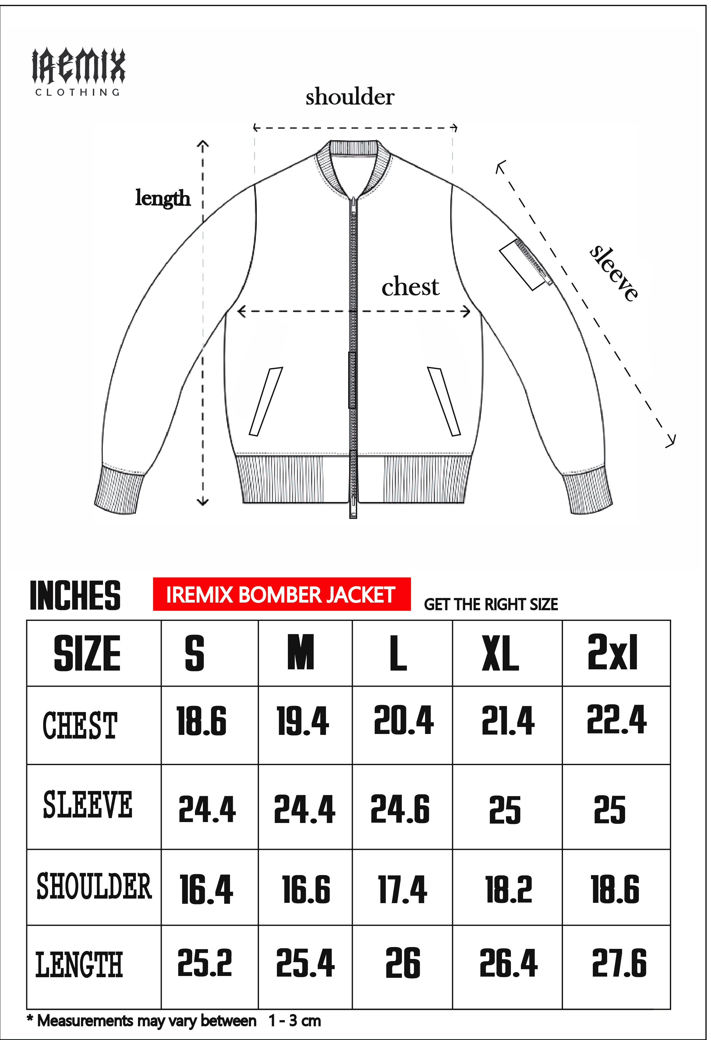 Size Chart For Jackets